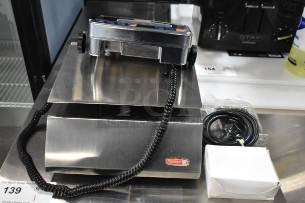 BRAND NEW Tor Rey PPC-5/10 10 lb. digital portion control scale with remote indicator, foot pedal, slight scratches.