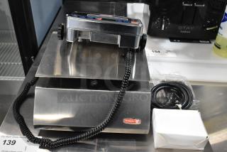 BRAND NEW Tor Rey PPC-5/10 10 lb. digital portion control scale with remote indicator, foot pedal, slight scratches.