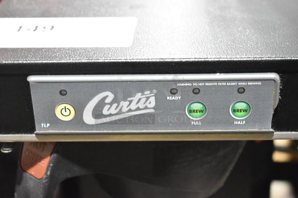 Brand new Curtis TLP low profile automatic airpot brewer, black finish, 18", scratch and dent, 120V, 1 phase.