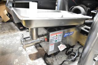 BRAND NEW SCRATCH AND DENT! 2025 Pro-Cut KG-12-SS Stainless Steel Commercial #12 Stainless Steel Electric Meat Grinder. 115 Volts, 1 Phase. - Item #1217142
