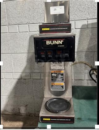 BUNN ST-35 Coffee Maker with LCD, two upper and one lower warmer. 120V, stainless steel, tested and working condition.
