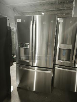 GE 27.7 Cu. Ft. Fingerprint-Resistant French-Door Refrigerator in stainless steel. - Item #1217568
