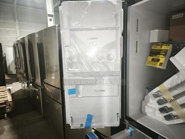 NEW GE Profile 27.9 cu ft Smart Fingerprint-Resistant 4-Door French Door Refrigerator, model PVD28BYNFS, with Door-in-Door feature, in pristine condition.