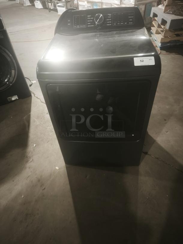 GE Profile Smart Electric Dryer, model PTD70EBPT1DG, 7.4 cu. ft., front-load, with Steam & Sanitize Cycle, Sensor Dry.