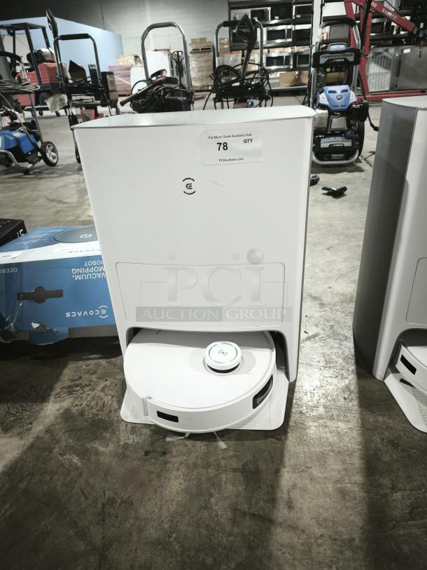 Ecovacs DEEBOT T10 OMNI Robot Vacuum & Mop with Auto-Cleaning Station, dual spinning mops, 5,000Pa suction, CH2208 model.