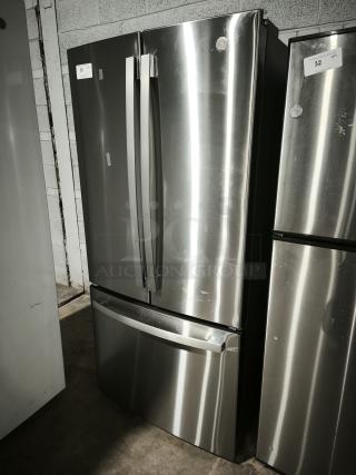 GE 27.7 Cu. Ft. Fingerprint-Resistant French-Door Refrigerator in stainless steel. - Item #1217814
