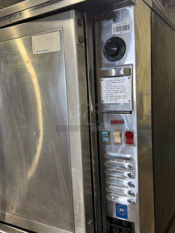 Blodgett EF-111 Electric Full-Size Convection Oven, stainless steel, visible control panel, NSF certified, used condition.