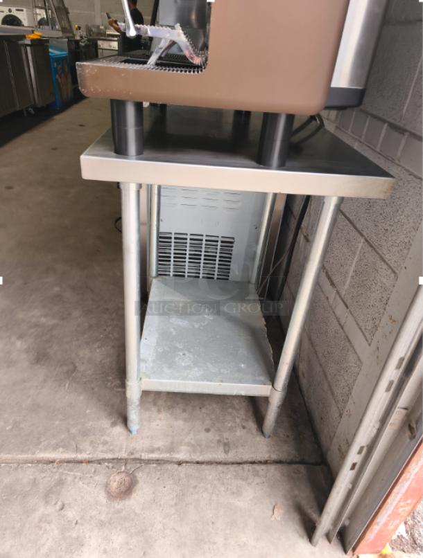 Regency 30"x36" stainless steel work table, undershelf, 16-gauge 304 steel, commercial-grade, used condition.