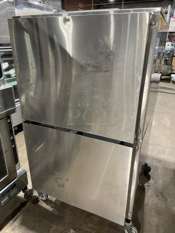 Blodgett Mark-V-III Commercial Stainless Steel Double Stacked Convection Oven, electric-powered, on casters, model MARKVIII.