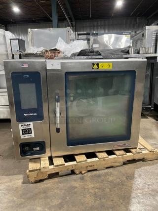 Alto-Shaam! Late Model! Commercial Stainless Steel Electric Powered Countertop 8-Pan Combi Oven! With Digital Touch Controls! With Probe & Wired Oven Racks! With Single Undershelf Equipment Stand/Base! Model: CTP7-20E SN: 1409504-000! 208-240V 3 Phase! On Legs! - Item #1217637