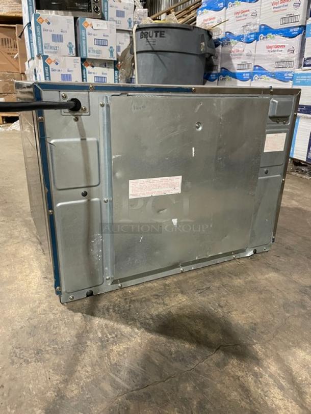 Panasonic Pro II Series commercial microwave, Model NE-2180. Features stainless steel construction, electric powered sonic steamer.