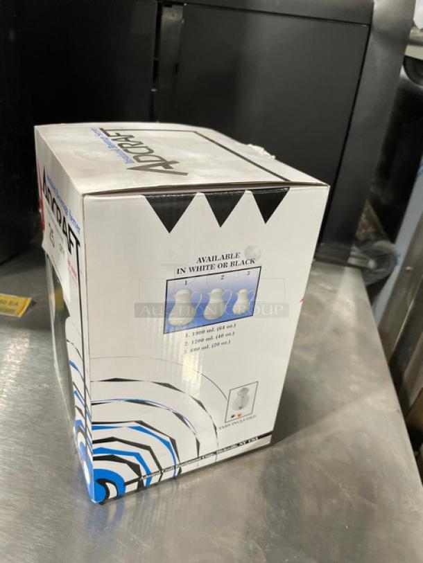 NEW Adcraft SP-40BK 40 Oz. Insulated Beverage Server, black, in original packaging, commercial quality.