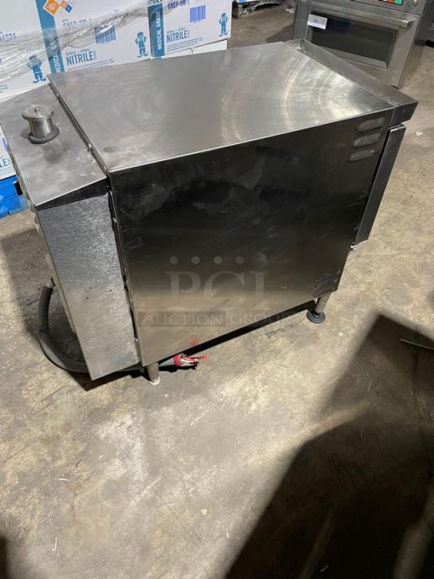 Southbend Simple Steam Series electric countertop steamer, model EZ-3, stainless steel, 208V, 3 phase, on legs, SN: 08G72460-2.