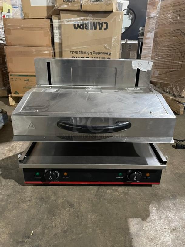 Commercial Cookline ES-4000L stainless steel salamander broiler, 2024 model, electric, adjustable. SN: 2312029133, 240V.