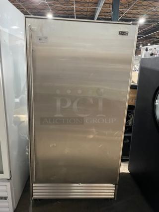 Sub-Zero 601RS commercial stainless steel refrigerator, single solid door, model 601R/S, SN: M1575697, 115V, 1 phase.