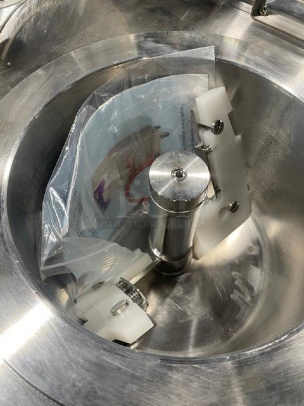 Commercial stainless steel ice cream machine, model ICM-12, electric-powered, single-flavor, excellent condition.