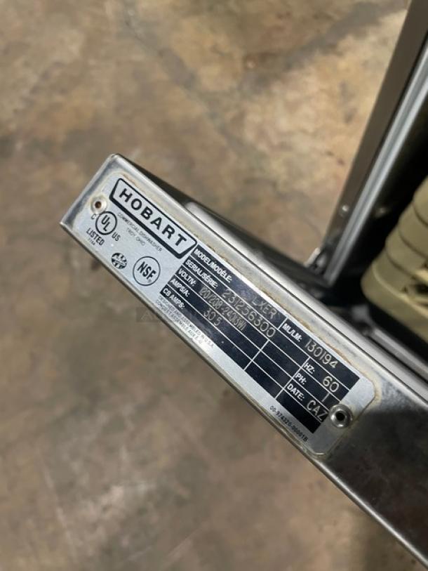 Hobart Advansys LXe Series commercial dishwasher model LXER, stainless steel, Energy Star certified, SN: 231256300.