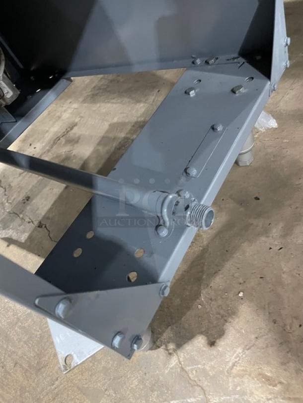 Cookline commercial gas deep fat fryer with stainless steel construction, back splash, and fry basket. Features sturdy legs for support.