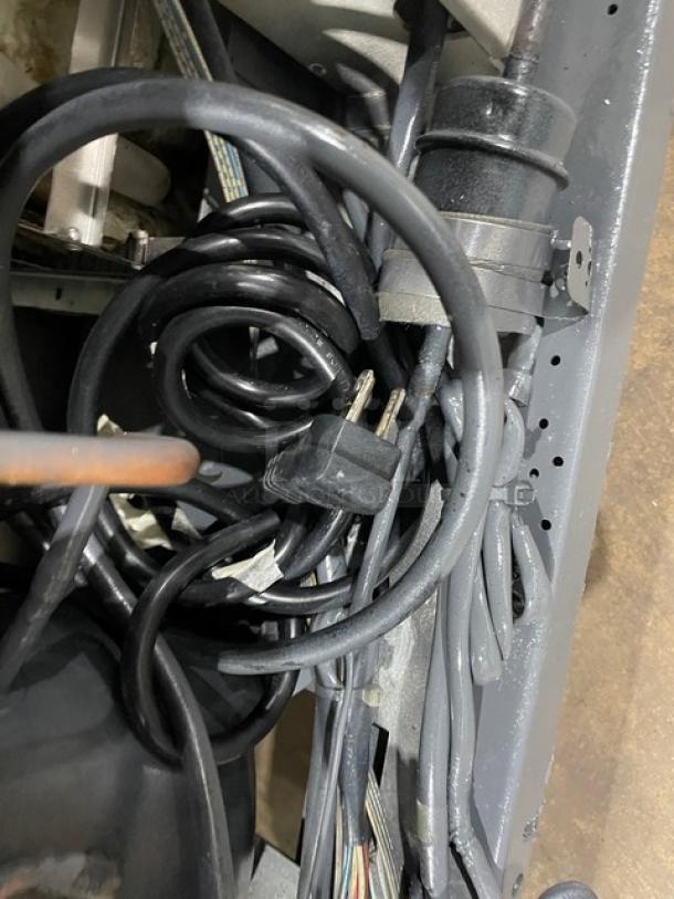 Turbo Air MST-48-N salad prep table power cords; shows electrical components and wiring.