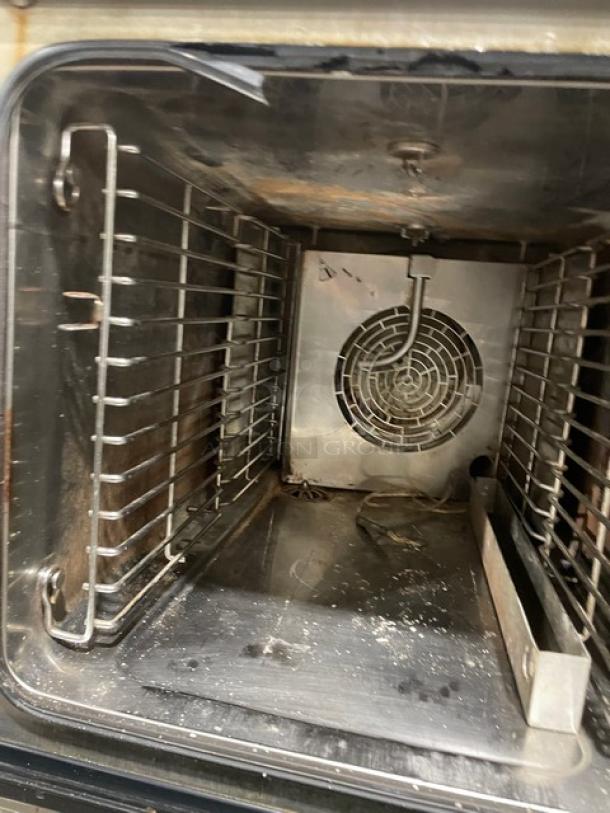 Convotherm OES610Mini Combi Oven interior, stainless steel with digital controls, used condition, fan at the rear.