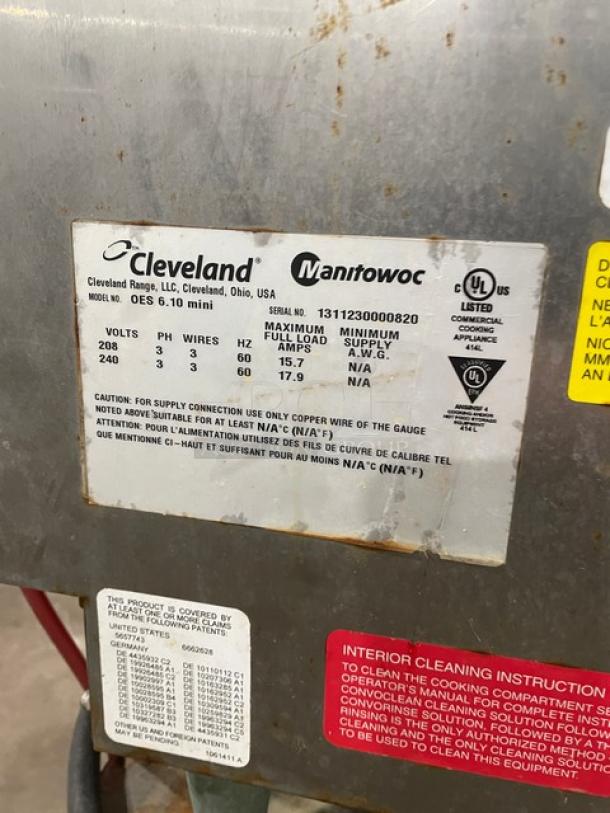 Convotherm OES6.10Mini Combi Oven, stainless steel, electric, digital controls, SN: 1311230000820, 208/240V 3 Phase.