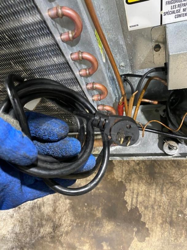 Delfield UC4048PSTAR undercounter fridge, stainless steel, 2-door, coated rack, 115V, on casters.