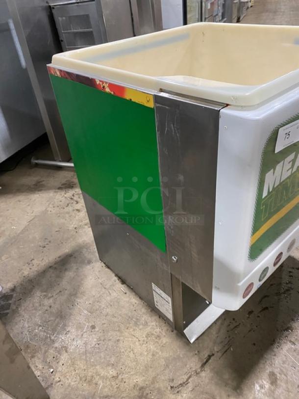 Cornelius ED250-BCZ 8-flavor beverage/ice dispenser, electric, push button, SN: 62A0523ED243, stainless steel, countertop model.