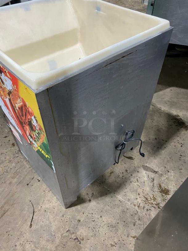 Cornelius ED250BCZ 8-flavor beverage dispenser, countertop model, stainless steel, push button control, fair condition.