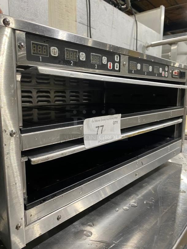 Carter Hoffmann MC212S22DD stainless steel heated holding cabinet, programmable controls, 120V, SN: 479979-0620.