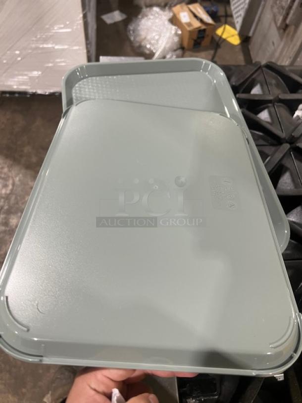 Cambro Commercial Pearl Gray 12"x16" tray, model 1216FF, in excellent condition. Ideal for fast food serving.