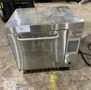 MerryChef Eikon E3 2019 stainless steel rapid cook oven with EasyTouch touchscreen, model SN: 1906213091188, 208/240V.