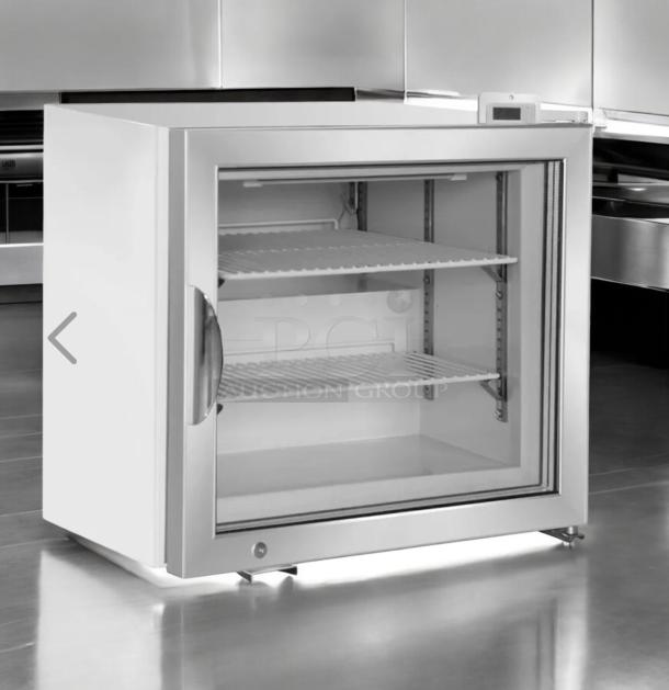 Maxx Cold MXM1-2F countertop display freezer, glass door, top-tier condition, fully tested, 115V, Beverage-Air Company USA.