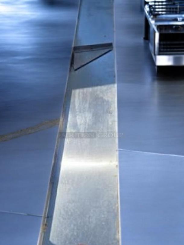 Immaculate Commercial Foodservice Grade wall-mounted stainless steel shelf, heavy-duty, fully tested, ready for use.
