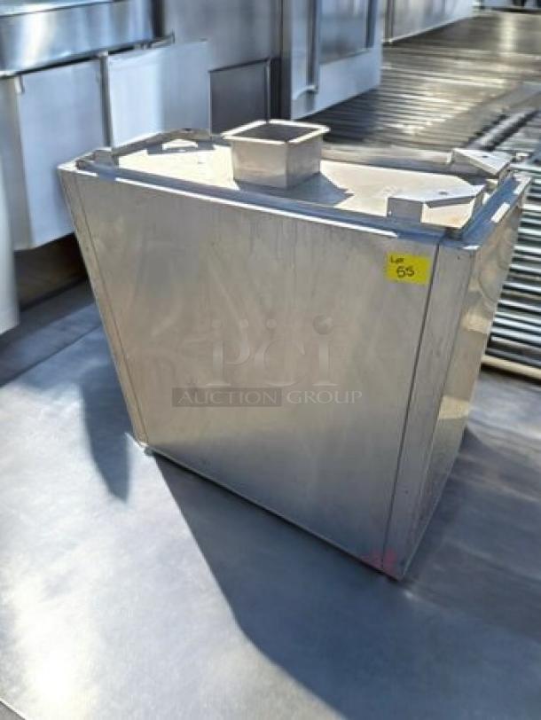 Halton CH stainless steel ventilation hood component, very good condition, NSF certified, fully inspected, Model CH, Lot 65 tag.