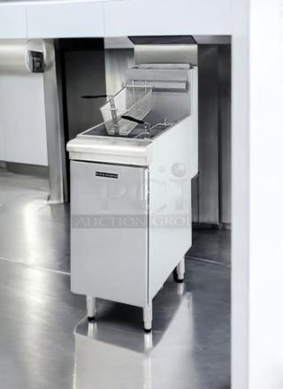 Great Condition – Adcraft FFAF-50/25 – 50 lb. Floor Gas Fryer – Natural Gas – Fully Tested & Working! - Item #1217903