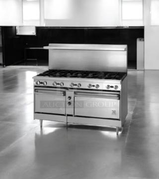 Southbend 4601DD 10-burner gas range with 2 ovens, great condition, fully tested, stainless steel, natural gas.