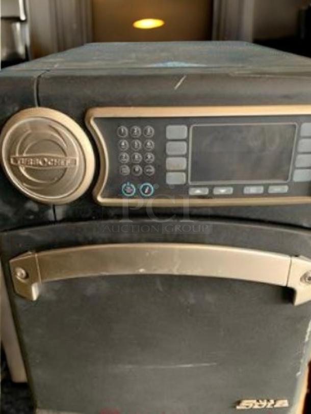 TurboChef NGo high-speed rapid cook oven in first-rate condition, 208/240V, fully tested and working, featuring control panel.