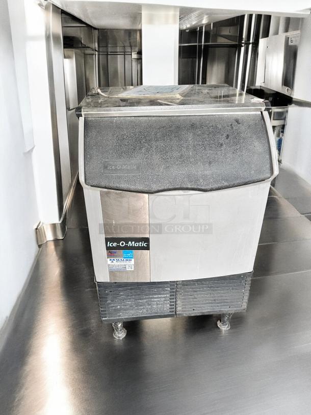 Ice-O-Matic ICEU220HA3 undercounter ice machine with storage bin, air-cooled, 115V, excellent condition, fully tested.