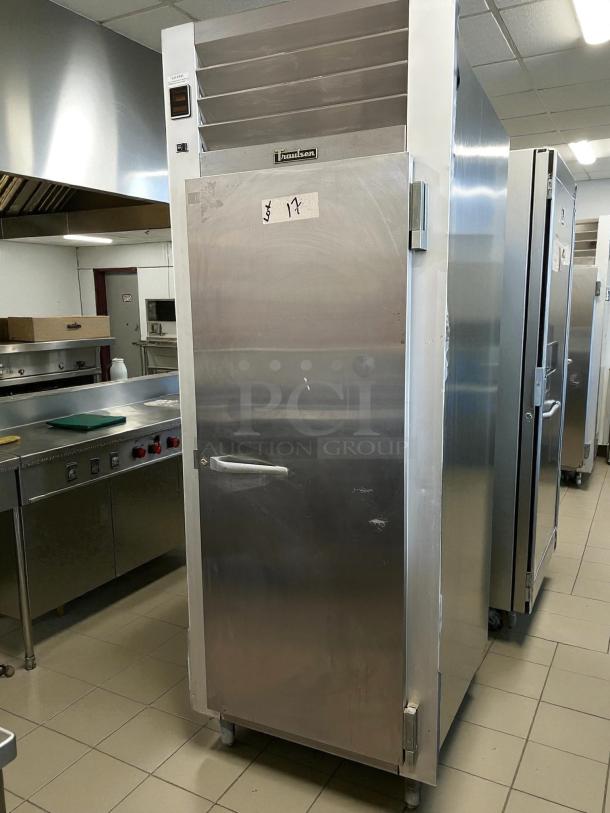 Traulsen G10010 30" reach-in refrigerator, right hinged door, stainless steel, tested and working, with visible label "Lot 17".