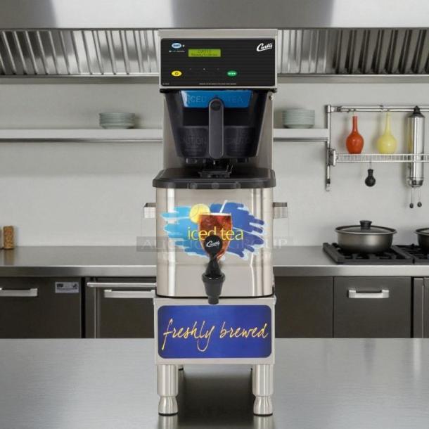 Curtis TBP 3 gal low profile brewer, excellent condition, digital programming, 120v, tested and working, "iced tea" label.