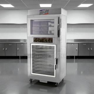 NU-VU QB-3/9 Double Deck Oven Proofer Combo in excellent condition, with visible control panel and glass doors.