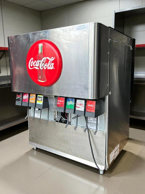 LANCER 4500-30 drink dispenser, stainless steel, measures 30” wide, features 8 drink options, tested and working.