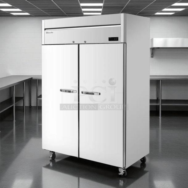 Blue Air R49T-HC 54" reach-in refrigerator with 2 solid doors, tested and working. Stainless steel, great condition.