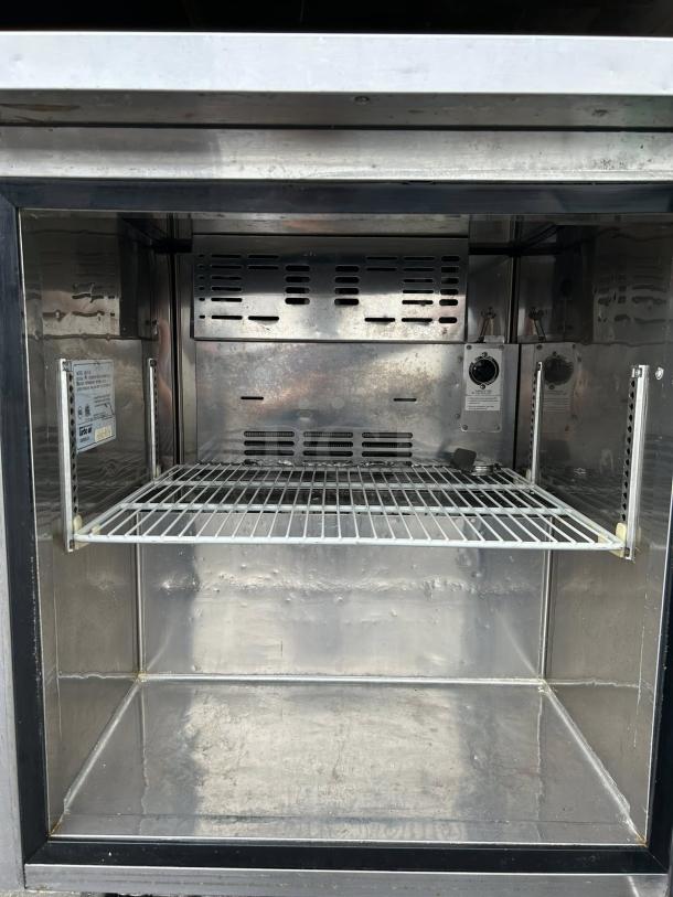 Turbo Air MUF-28-N M3 Series 28" undercounter freezer, stainless interior, adjustable shelf, tested, working condition.