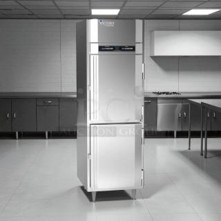Great Condition - Victory RFS-1D-S1-HD-HC  Single Split Door Refrigerator & Freezer Dual Temp - Tested and Working! - Item #1218456