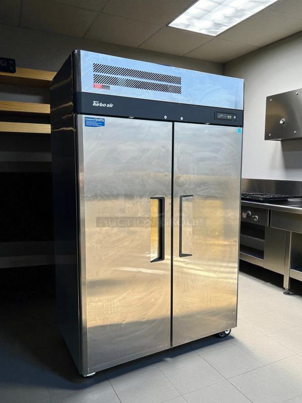 Turbo Air M3F47-2-N M3 Series stainless steel reach-in freezer, double solid doors, tested and working condition.