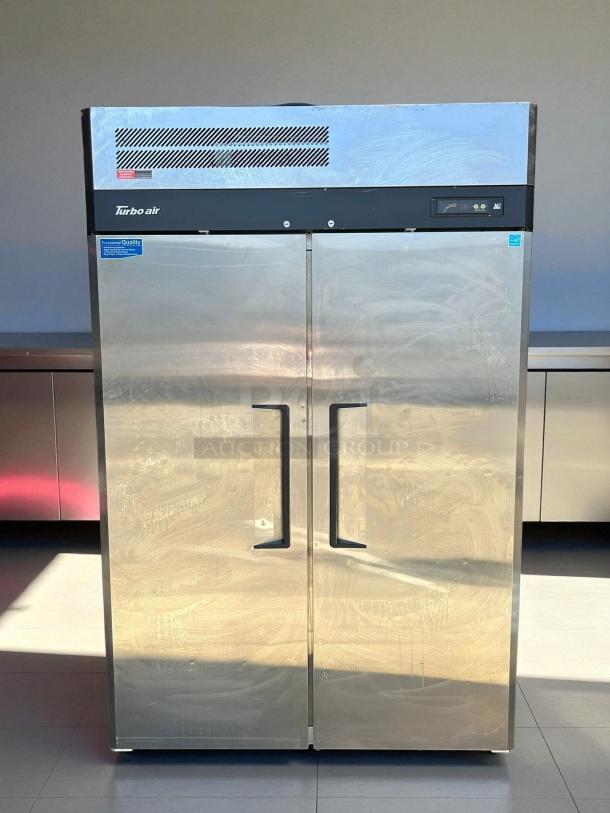 Turbo Air M3F47-2-N M3 Series solid door reach-in freezer, stainless steel, excellent condition, tested and working.