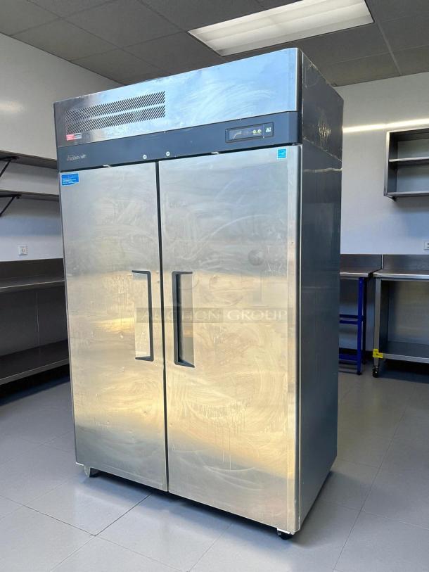 Turbo Air M3F47-2-N M3 Series solid door reach-in freezer, stainless steel, excellent condition, tested and working.