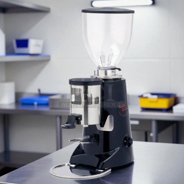 Rosito Bisani F5GM espresso grinder, 3.3 lbs hopper, semi-automatic, cast aluminum, tested and working, excellent condition.