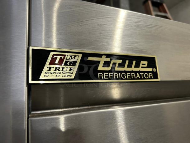 True T-49-HC Refrigerator label, excellent condition, 54 1/8" reach-in, tested and working, stainless steel finish.